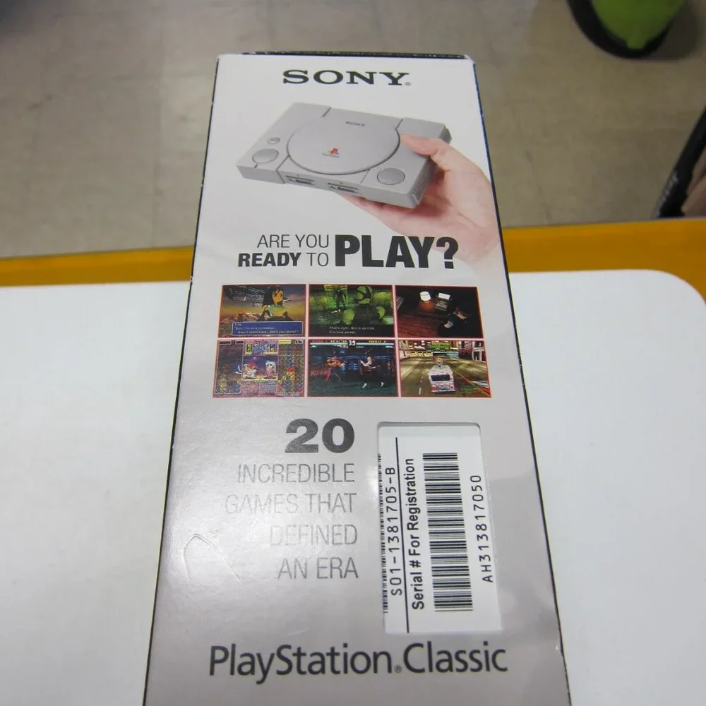 Sony Playstation Classic Model SCPH-1000R w/20 Classic Games Pre Loaded-NEW